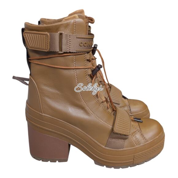 Converse CTAS GR82 XHI Leather Platform Sneaker Boot Mountain Club Clove Brown 8 - Picture 1 of 10